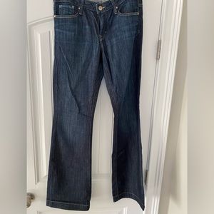 Size 29/8 Dark Rinse Long and Lean Flare Jean